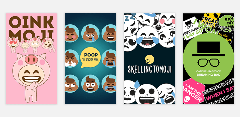 Some of my sticker packs' App Preview. Iterate to see what works.